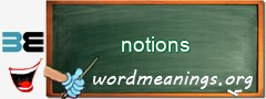 WordMeaning blackboard for notions